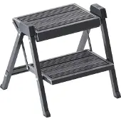 Hailo StepFix Inklapbaar Opstapje – Antislip Keukentrapje & Caravantrapje – Stevig en Compact – Grijs