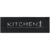 MD Entree - Keukenloper - Vloerkleed - Machinewasbaar - Cook&Wash - Kitchen Black - 50 x 150 cm