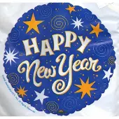 Anagram folieballon - happy new year - leeg