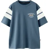 Name it KIDS T-shirt blauw Jongens Katoen Ronde hals Printopdruk - maat 116