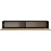 En.casa Tv-meubel Lapinlahti 180x31,5x29,5cm zwart en eiken