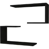 En.casa Wandplank Årslev set van 2 zwart