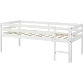 En.casa Kinderbed Siikalatva met bedbodem 90x200 cm wit []