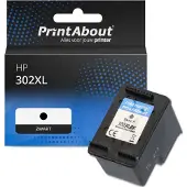 PrintAbout Inktcartridge 302XL (F6U68AE) Zwart Hoge capaciteit geschikt voor HP