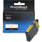 PrintAbout Inktcartridge 18XL (C13T18144012) Geel Hoge capaciteit geschikt voor Epson