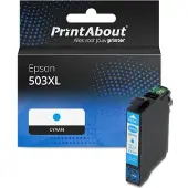 PrintAbout Huismerk Epson 503XL (C13T09R24010) Inktcartridge Cyaan Hoge capaciteit