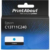 PrintAbout Inktcartridge C13T11C240 Cyaan geschikt voor Epson