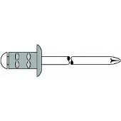 Gesipa Blindklinknagel | klinknagelschacht d x l 3,2 x 8 mm | aluminium / staal | 100 stuks - 1433846 1433846
