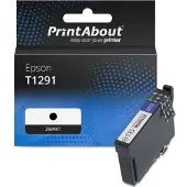 PrintAbout Inktcartridge T1291 Zwart geschikt voor Epson