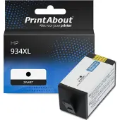 PrintAbout Inktcartridge 934XL (C2P23AE) Zwart Hoge capaciteit geschikt voor HP
