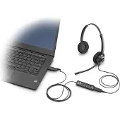 HP Poly Encorepro 520 Binaurale headset met snelle ontkoppeling, universele maat