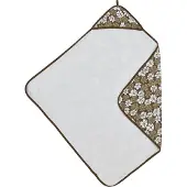Meyco Baby Vintage Flower badcape - chocolate - 90x90cm