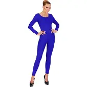 Widmann Unicolor Body Volwassen, Lang, Blauw - Vrouw
