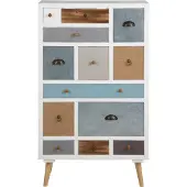 Ebuy24 Thijs kommode wit ladekast met 13 lades.