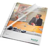 Leitz Premium geperforeerd hoesje A4 4-gaats 130 micron (100 stuks)