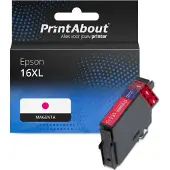 PrintAbout Huismerk Epson 16XL (C13T16334012) Inktcartridge Magenta Hoge capaciteit