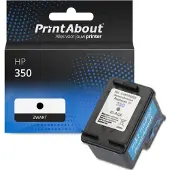 PrintAbout Inktcartridge 350 (CB335EE) Zwart geschikt voor HP