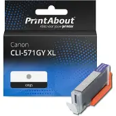 PrintAbout Inktcartridge CLI-571GY XL Grijs Hoge capaciteit geschikt voor Canon