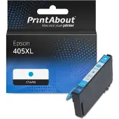 PrintAbout Huismerk Epson 405XL (C13T05H24010) Inktcartridge Cyaan Hoge capaciteit