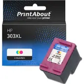 PrintAbout Inktcartridge 303XL (T6N03AE) 3-kleuren Hoge capaciteit geschikt voor HP
