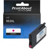 PrintAbout Huismerk HP 953XL (F6U17AE) Inktcartridge Magenta Hoge capaciteit