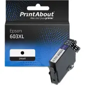 PrintAbout Inktcartridge 603XL (C13T03A14010) Zwart Hoge capaciteit geschikt voor Epson