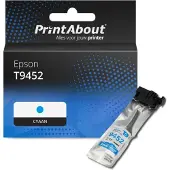 PrintAbout Inktcartridge T9452 Cyaan Hoge capaciteit geschikt voor Epson