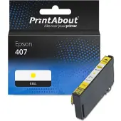 PrintAbout Inktcartridge 407 (C13T07U440) Geel geschikt voor Epson