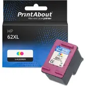 PrintAbout Huismerk HP 62XL (C2P07AE) Inktcartridge 3-kleuren Hoge capaciteit
