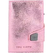 Tru Virtu Click & Slide creditcard etui RFID leer 6,5 cm rosé-silver