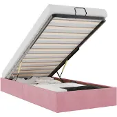 vidaXL Bedframe zonder matras 90x190 cm fluweel roze