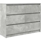 vidaXL Dressoir, betonkleur, 100x35x76 cm, houtvezelplaat