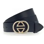 Vanzetti Leren Riem Leather Buckel Belt W100 Marine Donkerblauw
