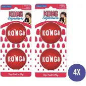 Kong signature balls Medium 6,5 cm 2x2 st - Honden speelgoed