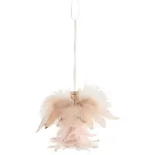J-Line Hanger engel veren glitter licht roze