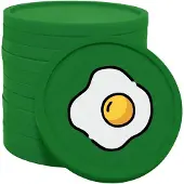 Combicraft ontbijt consumptiemunten donker groen - Ø29mm enkelzijdig bedrukt - 100 stuks
