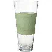 J-Line Vaas delph glas transparant/groen medium