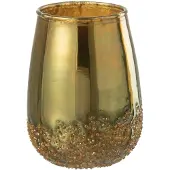 J-Line Waxinelichthouder Goud D 9 H 12 Cm
