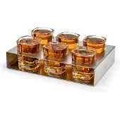 Leopold Vienna - shotglaasjes met houder - set van 6 borrelglaasjes