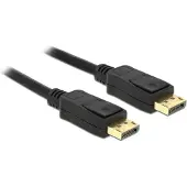 DeLOCK 84862 DisplayPort-kabel DisplayPort Aansluitkabel DisplayPort-stekker 10 m Zwart Afgeschermd (drievoudig), Vergulde steekcontacten, 4K UHD