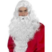 Smiffys Kerstmanpruik en baard voor volwassenen