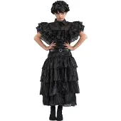 Chaks Verkleedkleding - - Woensdag - Zwarte baljurk - 11/12 jaar - Halloween