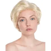 Maskworld Blonde Korte Pruik Met Zijscheiding - Carnavalspruik