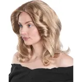 Maskworld Blonde Pruik Met Zijdelingse Föhnwaves - Carnavalspruik