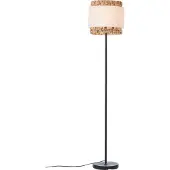 Brilliant Vloerlamp Waterlilly rotan met witte stof