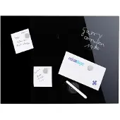 Merkloos Magneetbord - glas - 60x40 cm - met accessoires