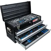Bgs 3318 Metalen gereedschapkoffer | 3 schuifladen | met 143 gereedschappen