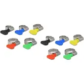 DeLOCK Butterfly Hose Clamp Set 10 pieces assorted colours