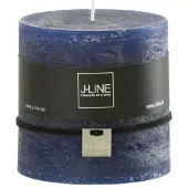 J-Line Cilinder kaars donkerblauw 64h