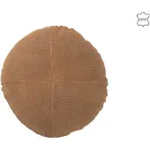 J-Line Cushion round leather camel